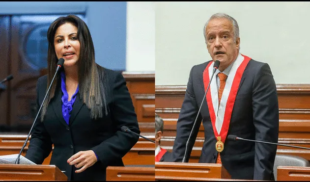 La parlamentaria Patricia Chirinos le mostró su apoyo al congresista Hernando Guerra García. Foto: composición LR/Andina