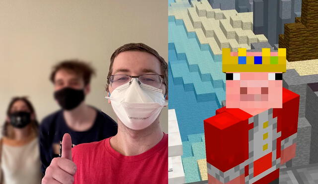 Alex, conocido en el mundo de Minecraft como Technoblade, fue diagnosticado con cáncer en 2021. Foto: Technoblade / composición La República