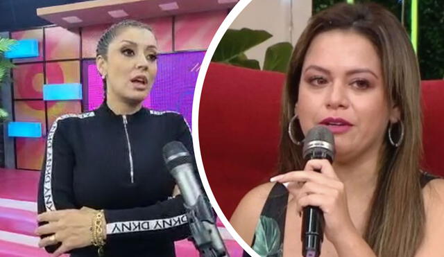 Karla Tarazona pidió que Flor Polo no haga lo que hizo Dalia Durán con su denuncia contra John Kelvin. Foto: captura URPI/LR/captura América TV