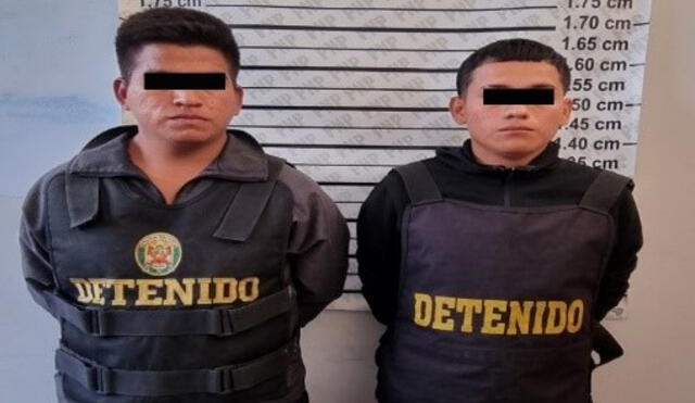 Fueron detenidos cerca de una obra de construcción de una institución educativa en el Alto Trujillo. Foto: PNP