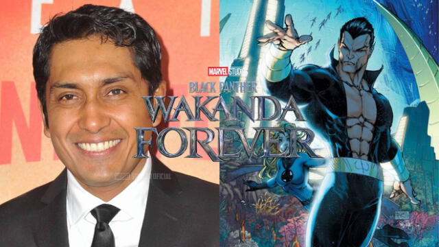 El actor mexicano Tenoch Huerta interpretará a la nueva versión de Namor en el UCM en la película "Black Panther: Wakanda forever". Foto: composición LR/MCU Facility/Twitter/Marvel Comics