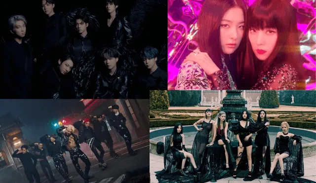 Distintos grupos de k-pop han realizado conceptos oscuros o dark en comebacks. Foto: composición LR/BIGHIT Music/SM/JYP/Cube