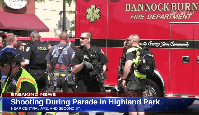 Varios heridos en tiroteo en Highland Park. Foto: ABC7