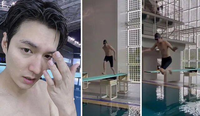 Lee Min Ho: video de su clavado fallido hace reír a fans. Foto: Instagram
