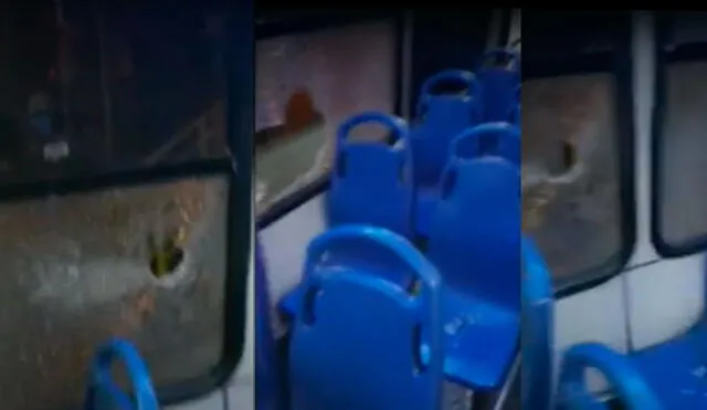En el día 1 de la paralización, un bus de transporte público fue apedreado por vándalos en Puente Piedra. Foto: captura de América TV