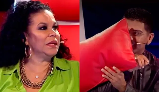 Eva Ayllón 'confrontó' a Christian Yaipén luego de ser interrumpida en conversación con participante de "La voz Perú". Foto: composición LR/capturas de Latina TV