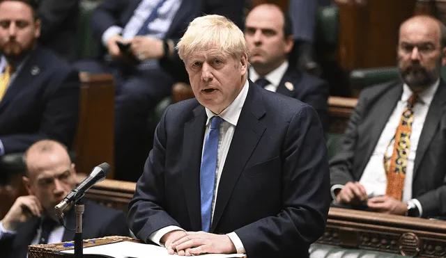 Una fotografía distribuida por el Parlamento del Reino Unido muestra al primer ministro británico, Boris Johnson. Foto: AFP