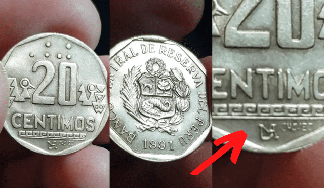 La moneda de 20 céntimos de 1991 tiene un gran valor para los coleccionistas. Foto: composición LR/capturas de TikTok/@NumismáticaInca