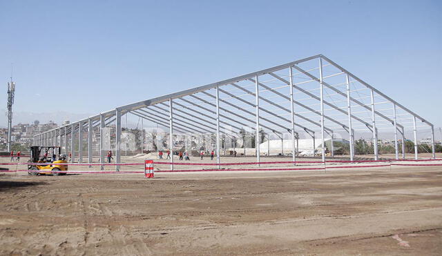 Así avanzan las obras de acondicionamiento en el centro de convenciones de Cerro Juli. Foto: Rodrigo Talavera/La República