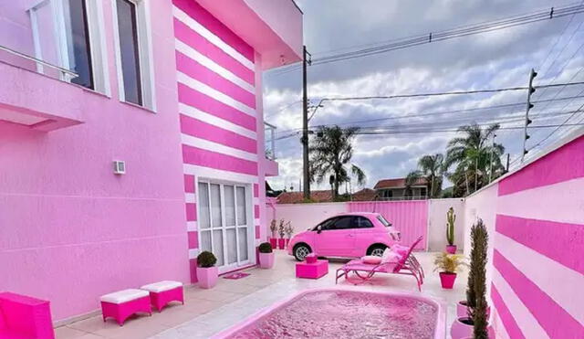 Área de la piscina de la casa de Bruna Barbie. Foto: brunabarbieoficial/Instagram