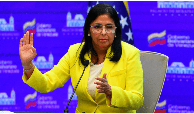 “Venezuela está peleando el oro de los venezolanos", sostuvo la vicepresidenta ejecutiva de Venezuela, Delcy Rodríguez. Foto: AFP