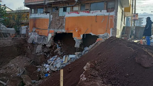 Cusco. Graves daños a los cimientos de la construcción provocaron situación actual. Foto: Alexander Flores/URPI