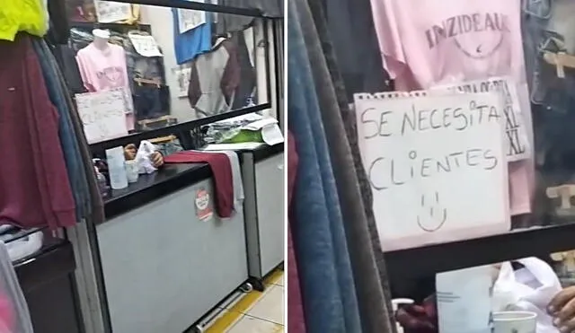 La curiosa técnica de la vendedora para captar clientes hizo reír a miles. Foto: composición LR/captura de TikTok/@paubradaa