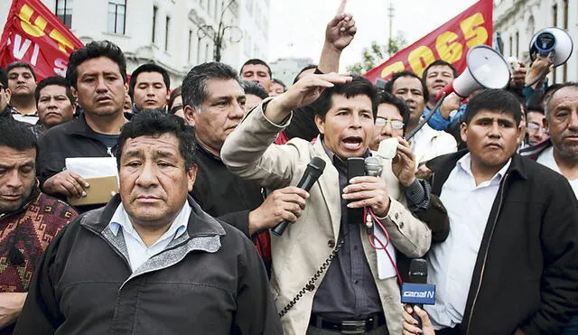 Pedro Castillo fue el principal rostro del magisterio durante la huelga de profesores del 2017. Foto: La República