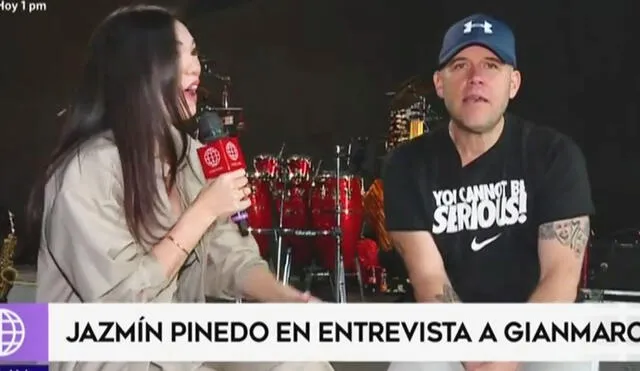Jazmín Pinedo entrevistó a Gian Marco. Foto: captura América TV