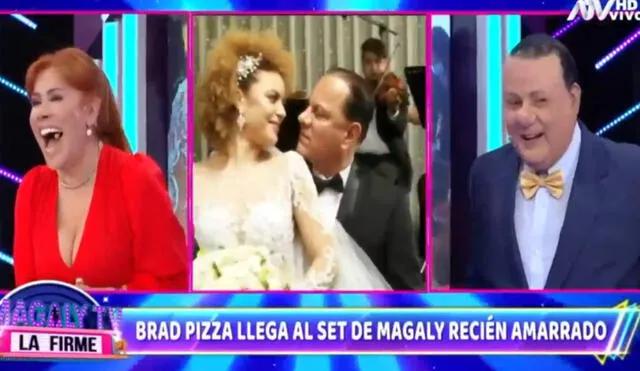 'Brad Pizza' divirtió con sus divertidas ocurrencias en "Magaly TV, la firme". Foto: captura de ATV