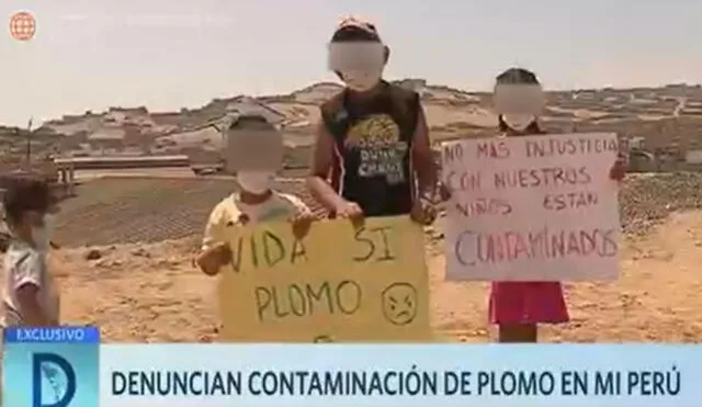 Niños piden que las empresas salgan de la zona. Foto: captura de América TV
