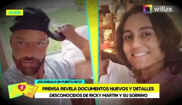 En el programa “Amor y fuego” de Willax TV se reveló nueva información sobre el caso de violencia doméstica que enfrenta Ricky Martin de parte de su sobrino Dennis Sánchez. Foto: captura de Willax TV