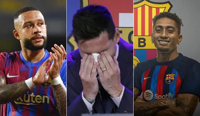 Memphis Depay y Raphinha son algunos de los fichajes que logró el FC Barcelona tras la salida de Messi. Foto: Composición/FC Barcelona.