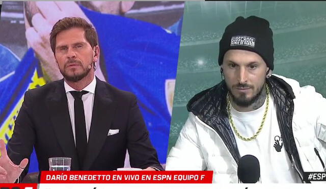 Benedetto habló con Sebastián Vignolo a más de una semana de la eliminación de copa. Foto: captura ESPN.