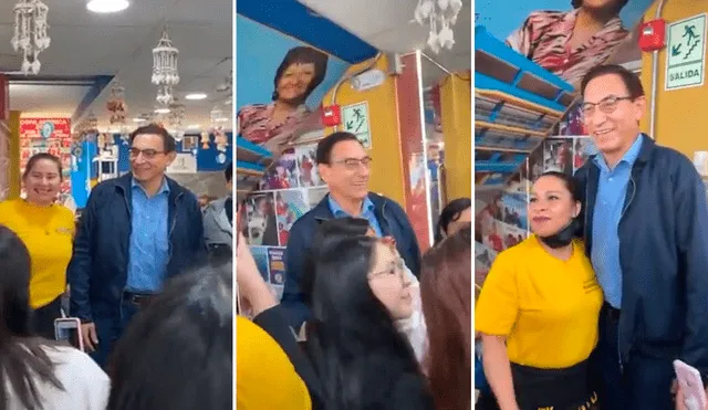Expresidente Martín Vizcarra visita restaurante limeño y comensales le cantan ‘Mi bebito fiu fiu’. Foto: composición LR/captura de TikTok@cynthiarivarol5