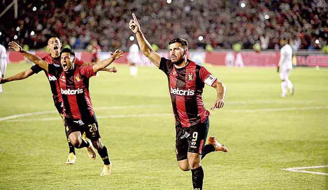 Triunfo. Bernardo Cuesta celebrando ante Deportivo Cali. Foto: La República