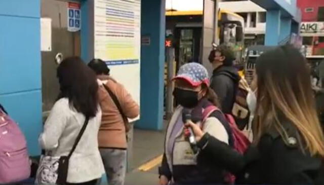 Usuarios expresan su rechazo ante incremento de pasajes en el Metropolitano. Foto: captura de Canal N