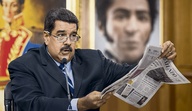 Censura y chuponeo. El dictador Nicolás Maduro no soporta la existencia de periódicos que no sean amables con su régimen. Foto: EFE