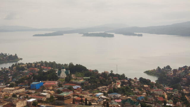 Vista del lago Kivu desde la ciudad de Bukavu, provincia de Kivu del Sur, República Democrática del Congo. Foto: Legion-Media