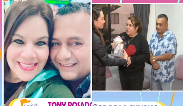 Tony Rosado presentó a su esposa Susán Pacheco. Foto: capturas América TV