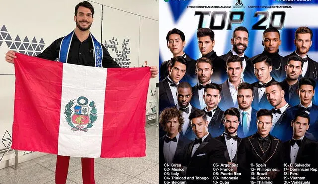 El representante de Perú, Nicola Roberto, llegó al top 20 del Mister Supranational 2022. Foto: composición/Mister Supranational Perú/Instagram