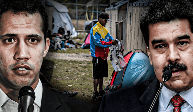 El líder opositor Juan Guaidó arremetió una vez más contra Nicolás Maduro sobre la situación de los migrantes y refugiados venezolanos. Foto: composición LR/AFP