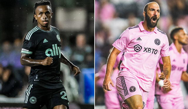 Reyna e Higuaín llevan dos y cuatro goles en la MLS 2022, respectivamente. Foto: composición Charlotte FC/Inter Miami