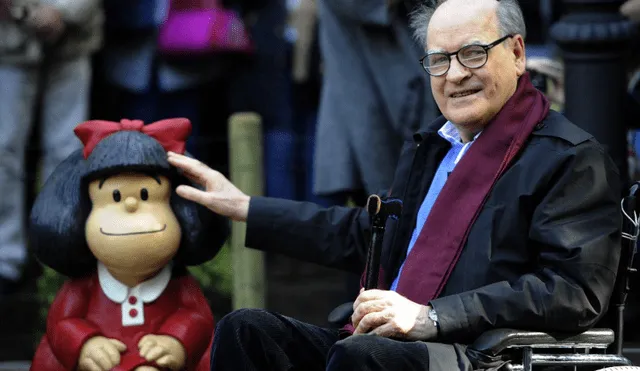 Las esculturas de "Mafalda" están en diversos puntos del mundo. Foto: AFP