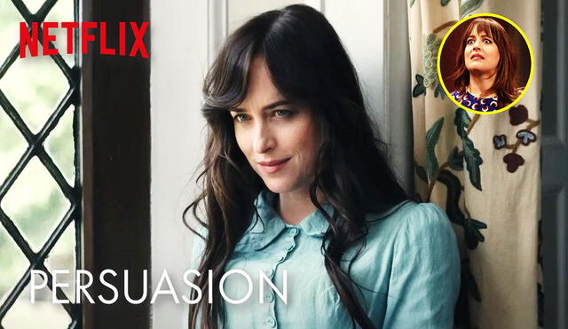 En "Persuasión", Dakota Johnson interpreta a una versión moderna de Anne Elliot. Foto: composición LR/Netflix/E! Online
