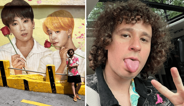 Luisito Comunica sorprendió a fans de BTS con visita al mural de Jungkook y Jimin en Busan. Foto: Instagram/@luisitocomunica