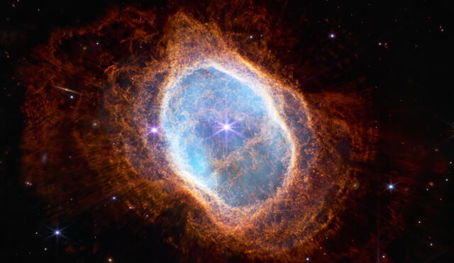 Imagen a color de la Nebulosa del Anillo Sur captada por el telescopio espacial James Webb. Foto: NASA/ESA/CSA/STScI