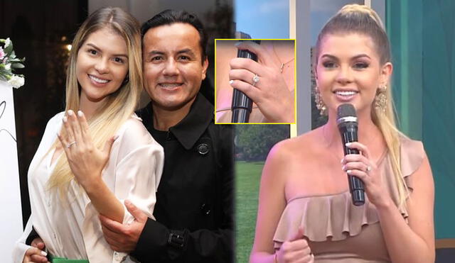 Brunella Horna se casará con Richard Acuña. Foto: Instagram / Brunella Horna / capturas América TV