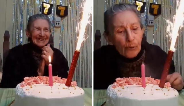 La deseo de cumpleaños de la abuelita generó la risa de miles de usuarios en las redes sociales. Foto: composición LR/TikTok/@serenacoldanii
