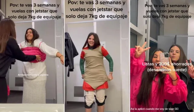 La técnica de ambas amigas generó diversas reacciones en redes sociales. Foto: capturas de Facebook/@Mexico wey
