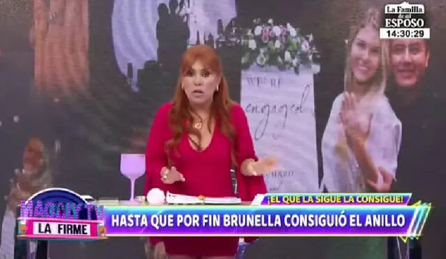 Magaly Medina criticó la falta de romanticismo en la pedida de mano a Brunella Horna. Foto: captura de ATV