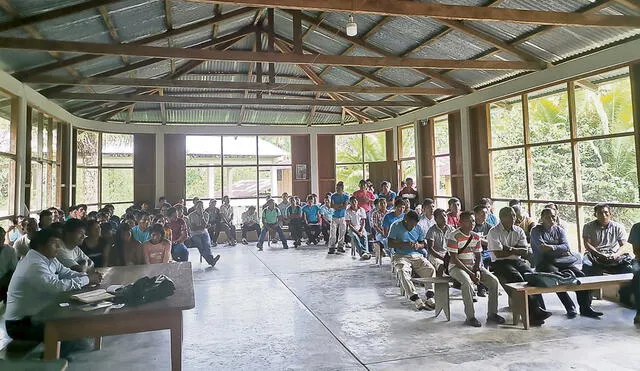 Comunidad. Sesión de nativos awajún fue interrumpida por mineros que los amenazaron. Foto: difusión