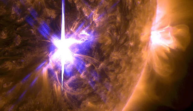 Una llamarada solar fue el origen de la tormenta solar en curso. Foto: NASA