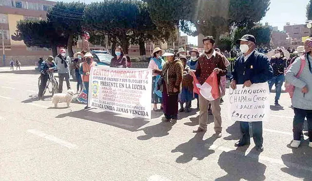 Cansancio. Población exige freno a la delincuencia. por ello salieron a marchar en Juliaca. Foto: La República