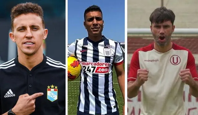 Buonanotte, Hurtado y Yacob llegaron a la Liga 1 a mitad del 2022. Foto: composición/ Cristal/ Alianza Lima/ Universitario