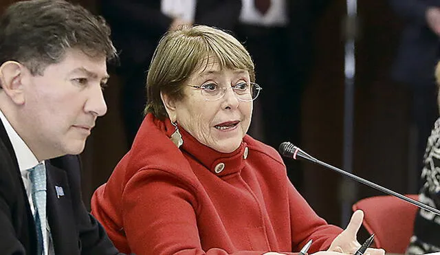 Evaluación. La alta comisionada Michelle Bachelet hizo ayer un balance de su visita a Perú. Foto: Antonio Melgarejo/La República