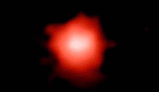La galaxia recién descubierta por el James Webb fue denominada GLASS-z13, y se remonta a 300 millones de años  después del Big Bang. Foto: Universidad de Copenhagen / AFP