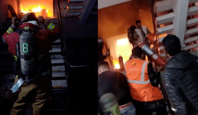 Incendio en la galería Golden Plaza se habría producido por un cortocircuito en uno de los talleres textiles. Video: Omar Coca/Urpi-LR
