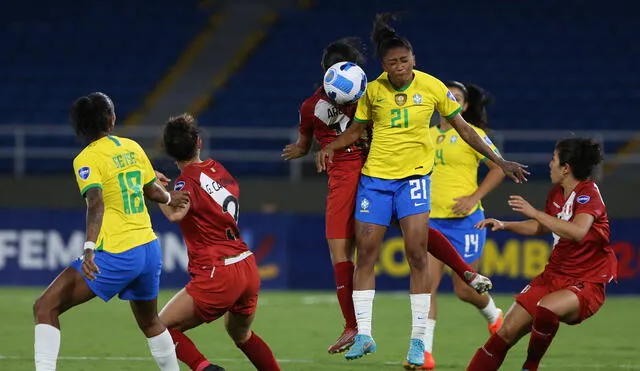 Perú vs. Brasil se están enfrentando en la última fecha del Grupo B de la Copa América Femenina 2022. Foto: @CopaAmerica