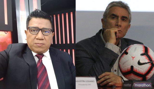Periodista sorprendió al aparecer en conferencia de prensa de Juan Carlos Oblitas. Foto: composición LR/captura de Facebook